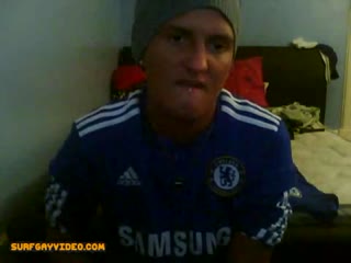 Football uniform guy jerking off